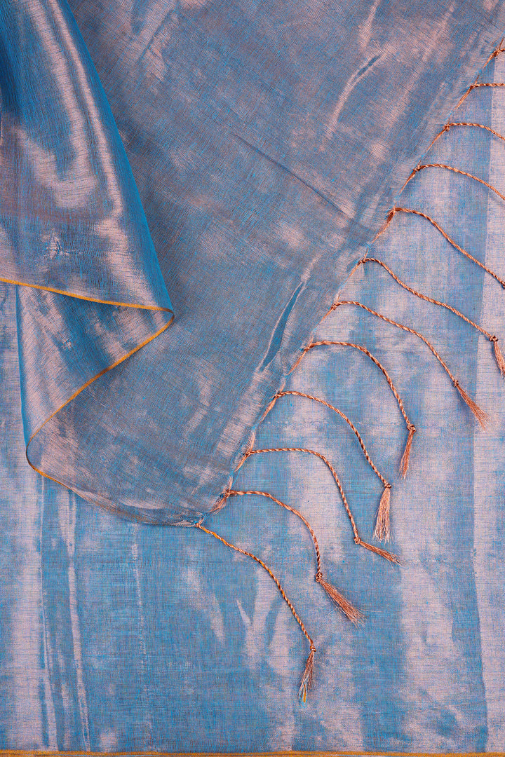 Teejh Trishika Dark Blue Tissue Saree