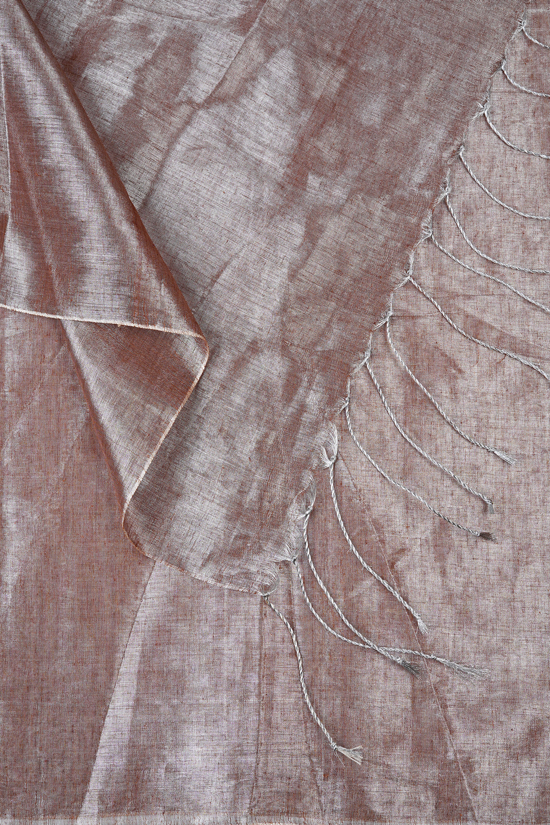 Teejh Trishika Champagne Tissue Saree