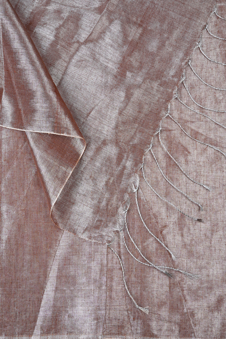 Teejh Trishika Champagne Tissue Saree