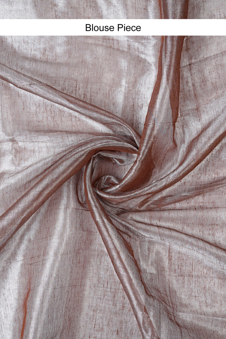Teejh Trishika Champagne Tissue Saree