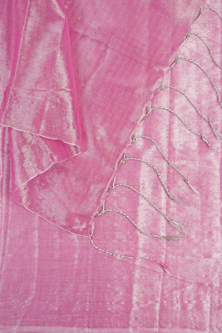 Teejh Trishika Pink Tissue Saree
