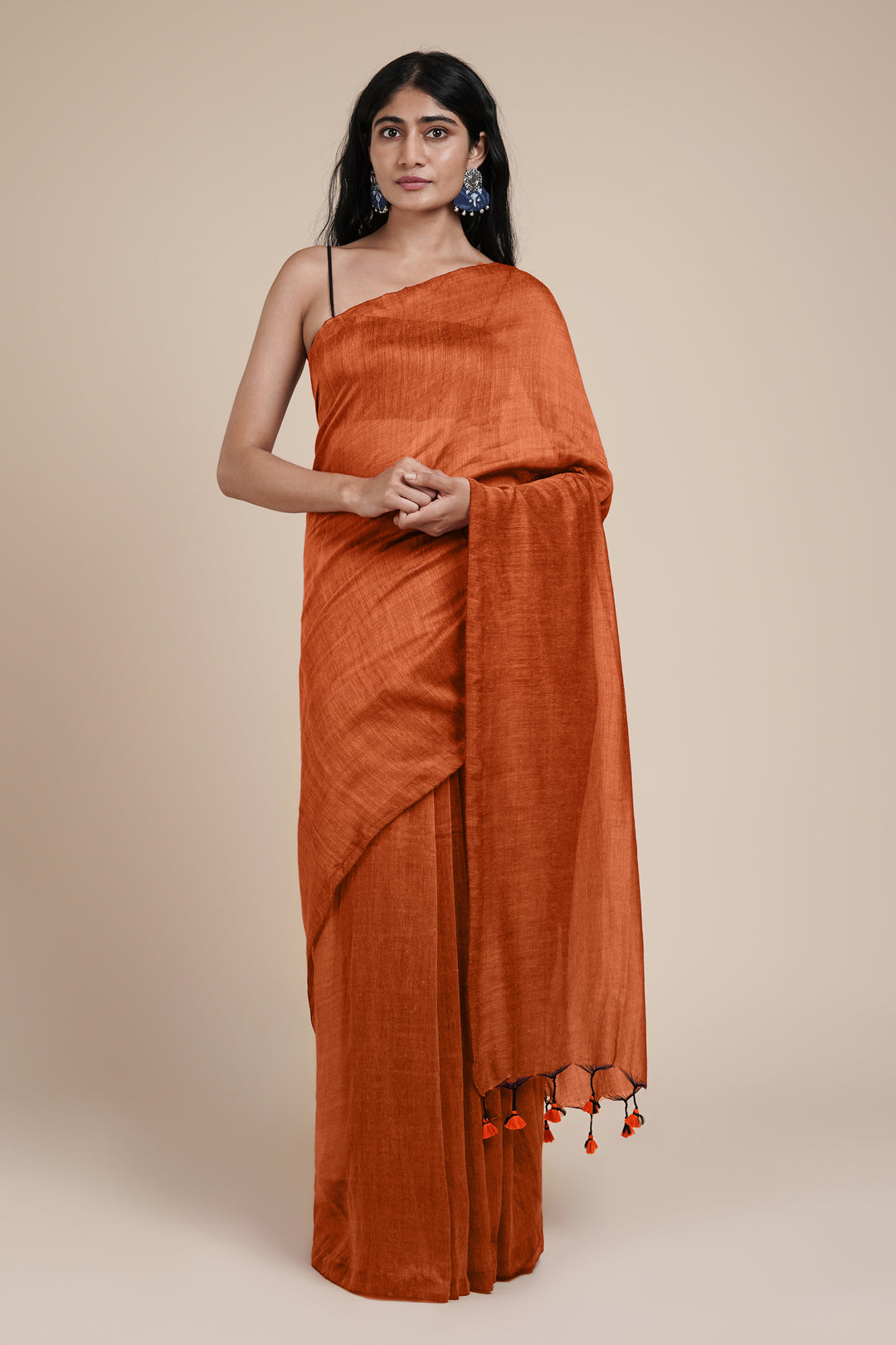 Teejh Ohana Plain Mulmul Cotton Saree