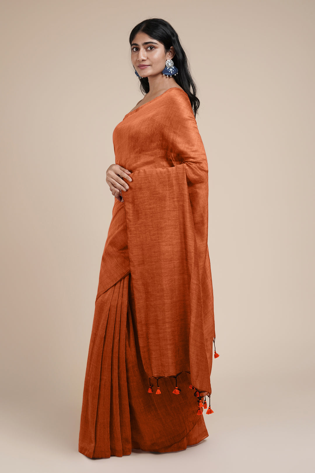 Teejh Ohana Plain Mulmul Cotton Saree