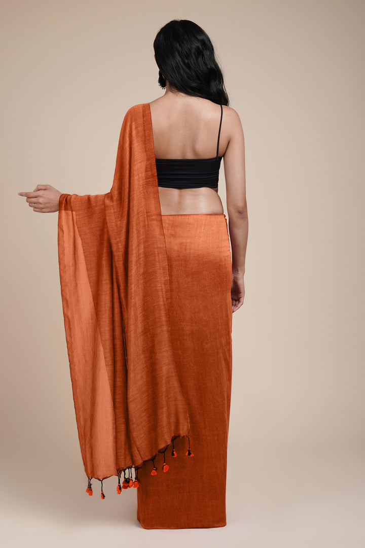 Teejh Ohana Plain Mulmul Cotton Saree