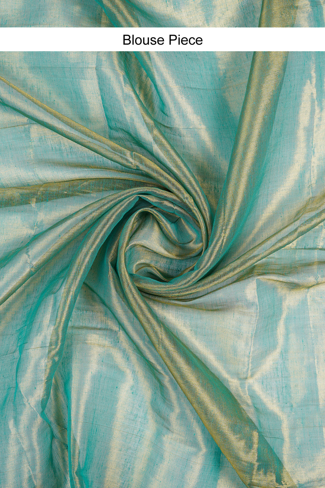 Teejh Trishika Peacock Green Tissue Saree