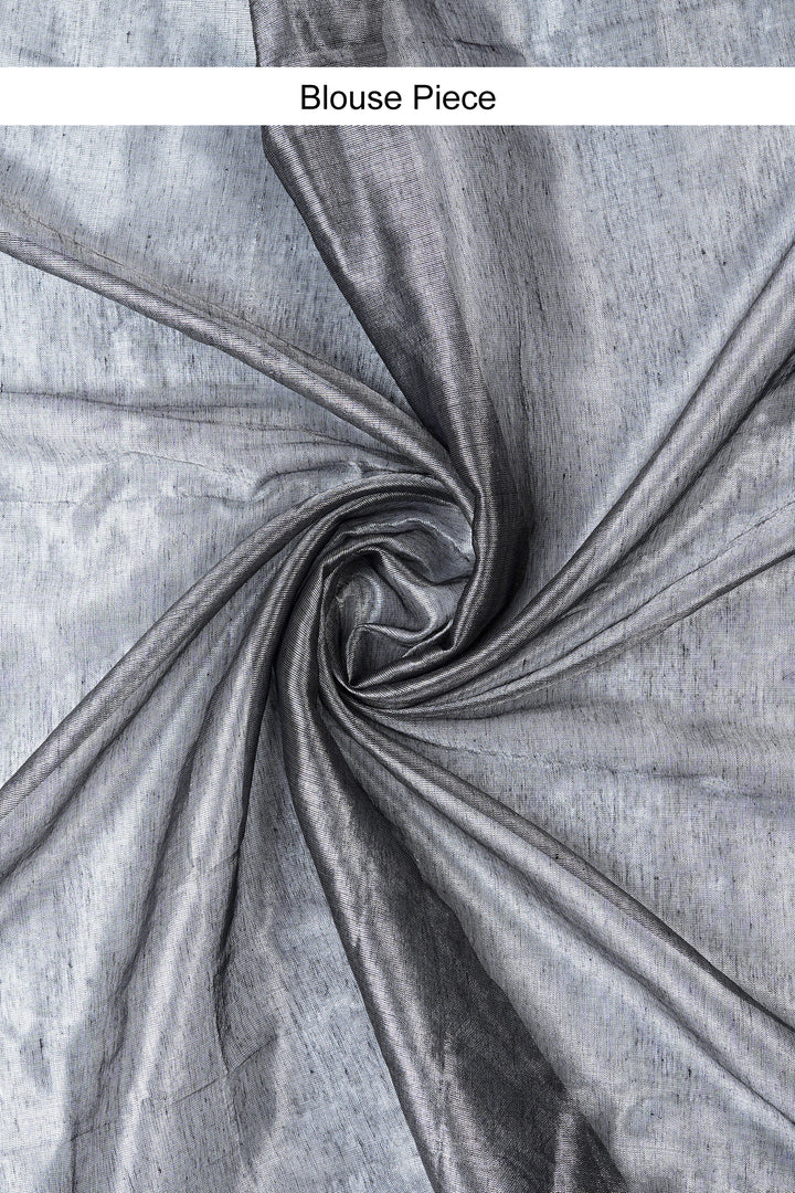 Teejh Trishika Silver Tissue Saree