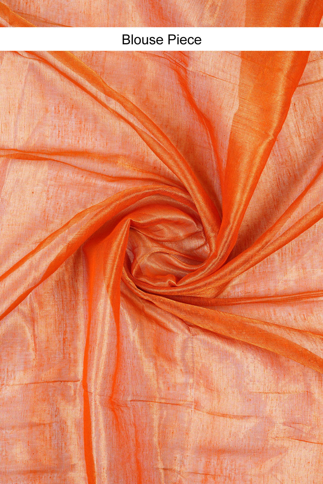 Teejh Trishika Orange Tissue Saree