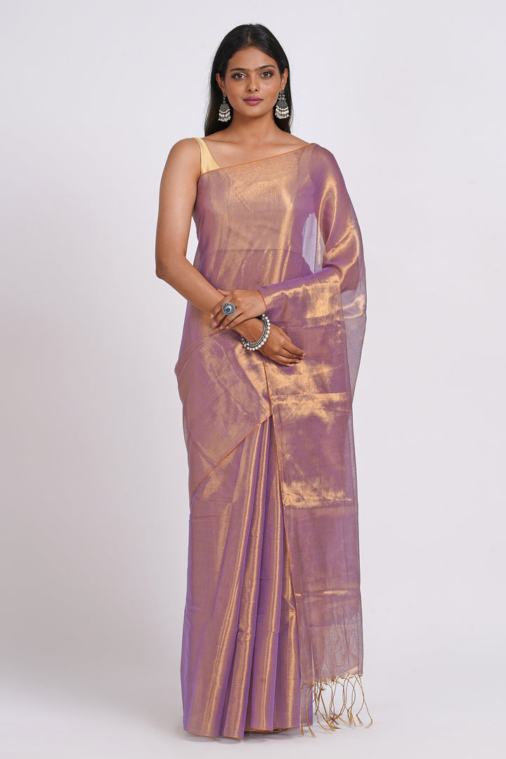 Teejh Trishika Purple Tissue Saree