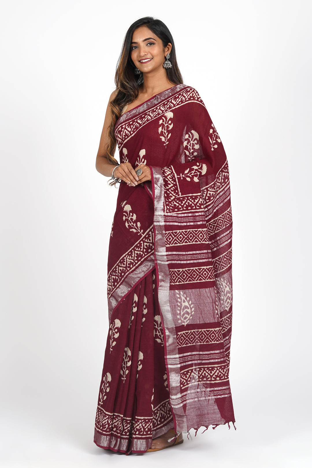 Teejh Saraswati Linen Saree