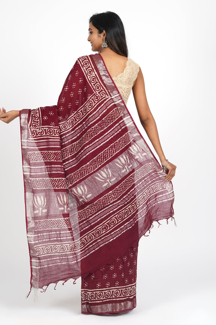 Teejh Damayanti Linen Saree