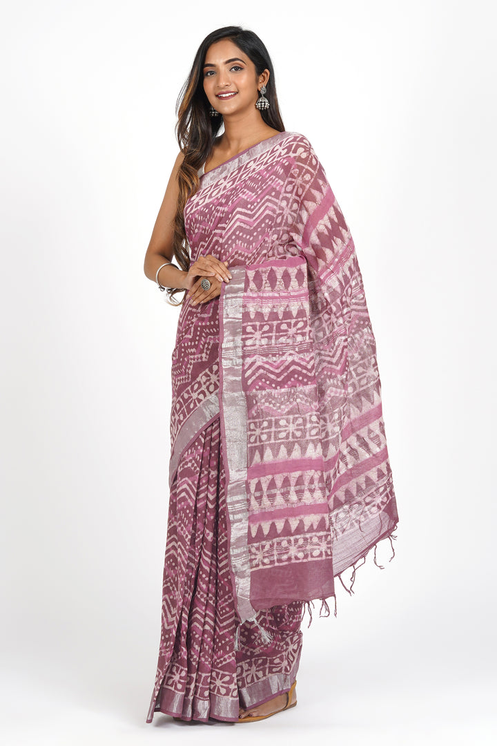Teejh Mohini Linen Saree