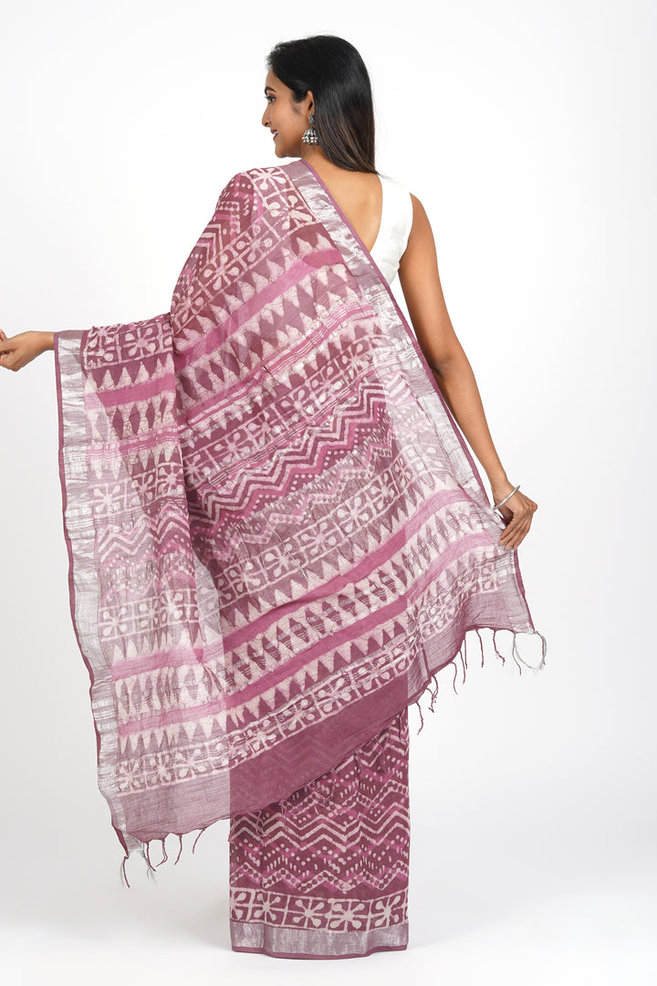 Teejh Mohini Linen Saree