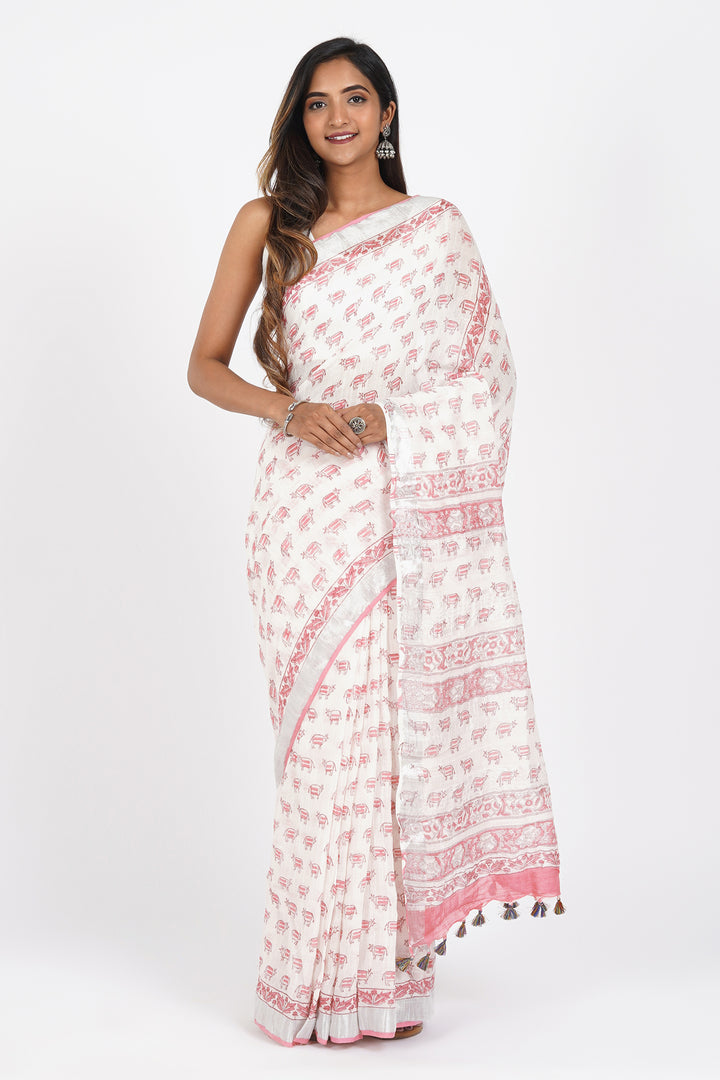 Teejh Sumitra Linen Saree