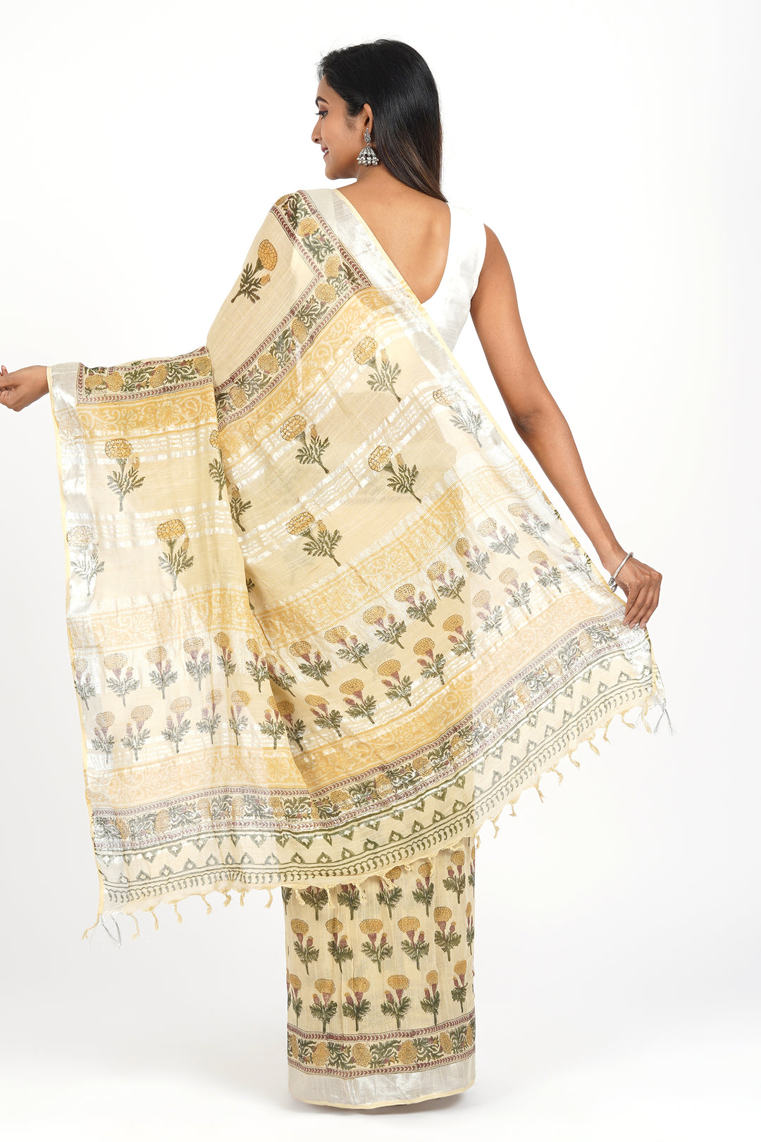 Teejh Purva Linen Saree