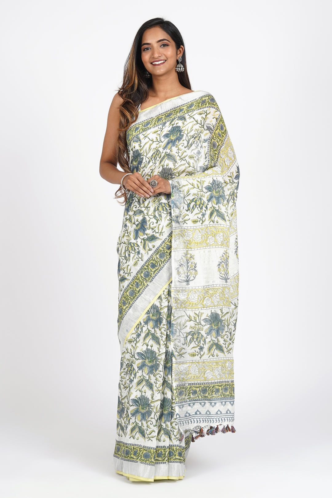 Teejh Anakha Linen Saree