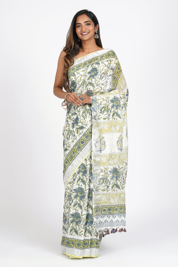 Teejh Anakha Linen Saree