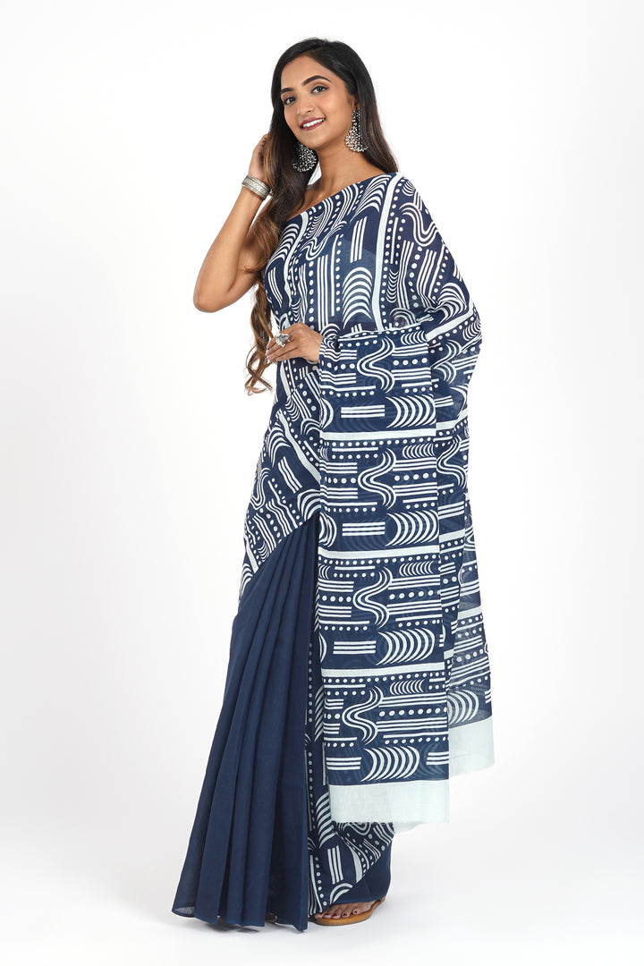 Teejh Kunti Mulmul Cotton Saree