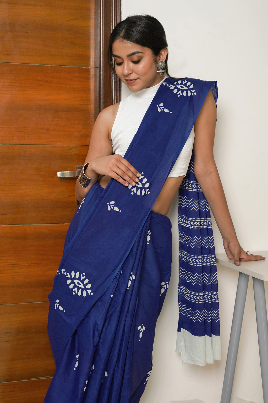 Teejh Bhavani Mulmul Cotton Saree