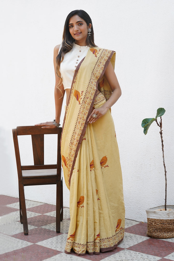 Teejh Vimala Mulmul Cotton Saree