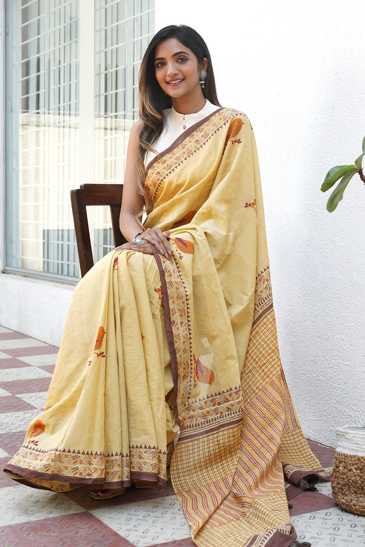 Teejh Vimala Mulmul Cotton Saree