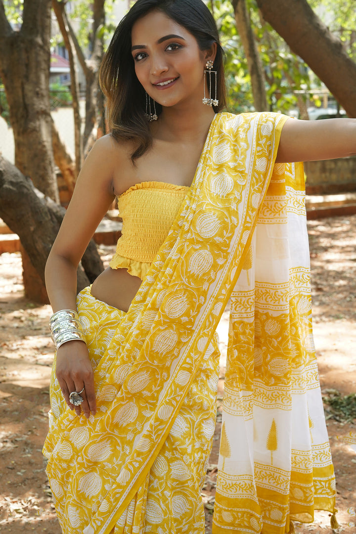 Teejh Sunita Mulmul Cotton Saree