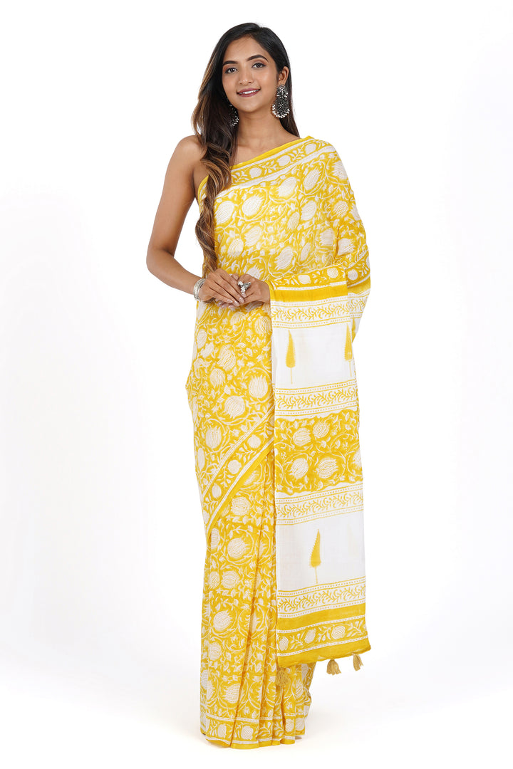 Teejh Sunita Mulmul Cotton Saree