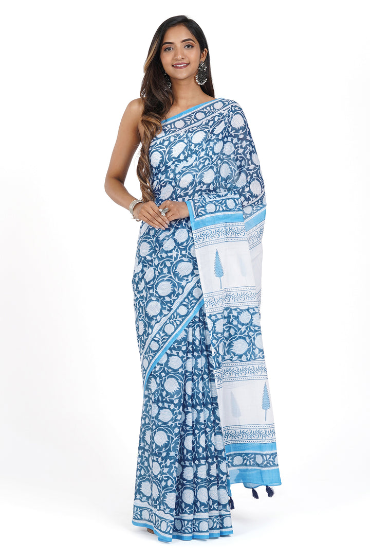 Teejh Vandana Mulmul Cotton Saree