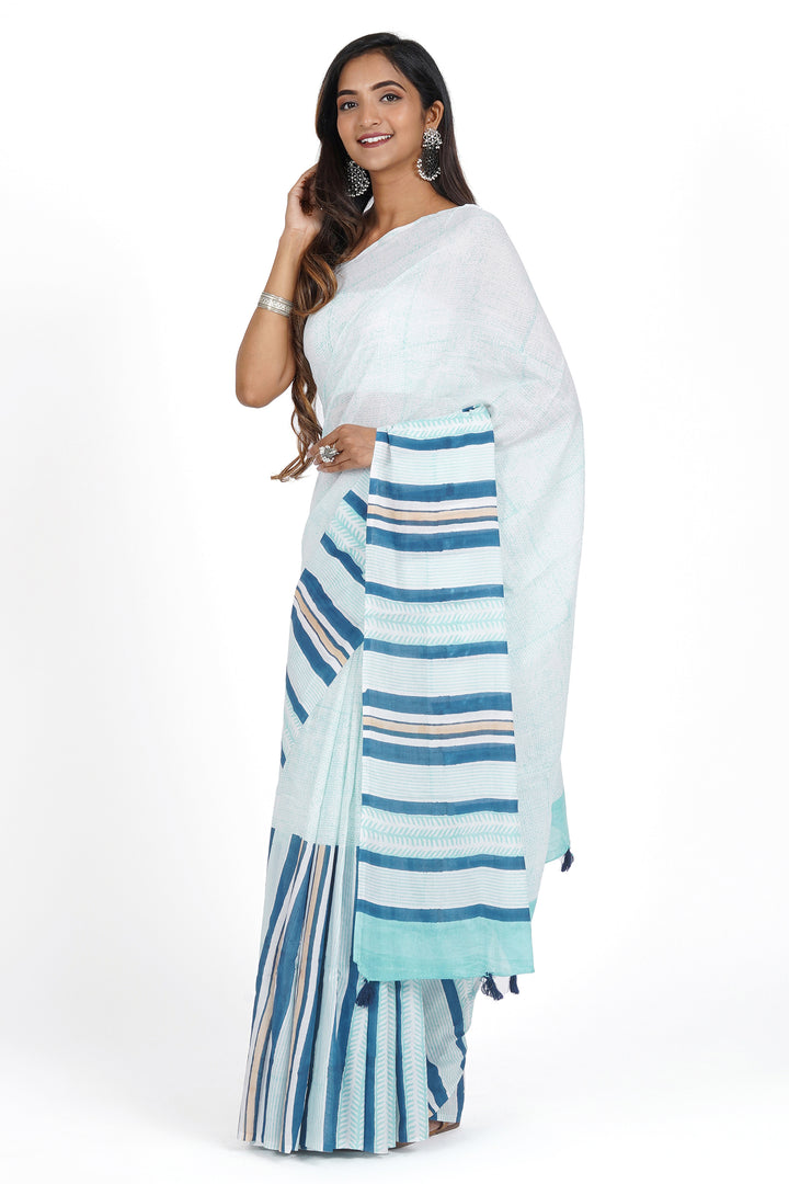 Teejh Jyoti Mulmul Cotton Saree