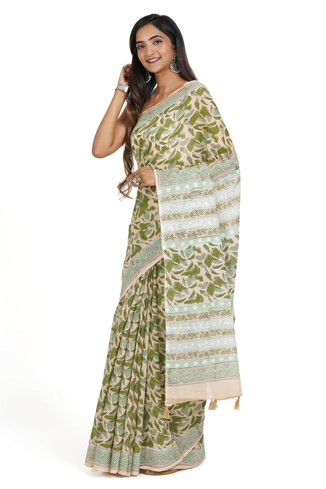 Teejh Malathi Mulmul Cotton Saree