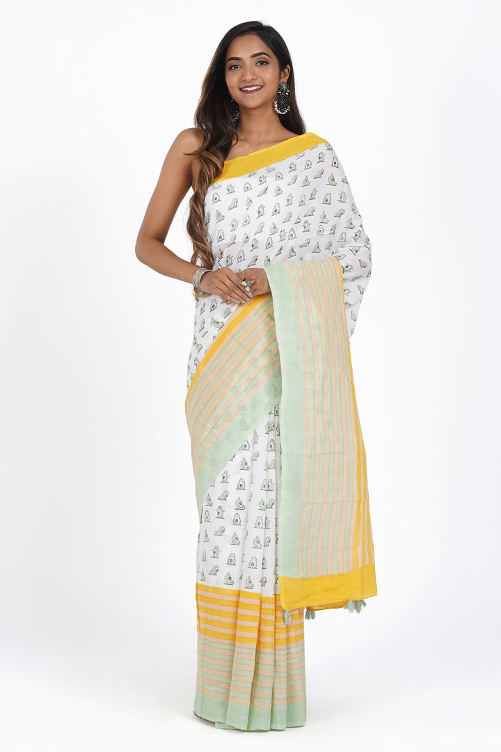 Teejh Vasundhara Mulmul Cotton Saree