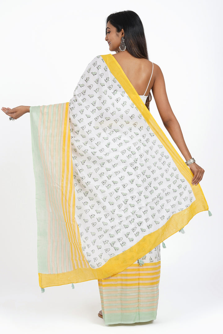 Teejh Vasundhara Mulmul Cotton Saree