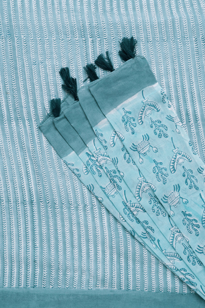 Teejh Shubhra Mulmul Cotton Saree