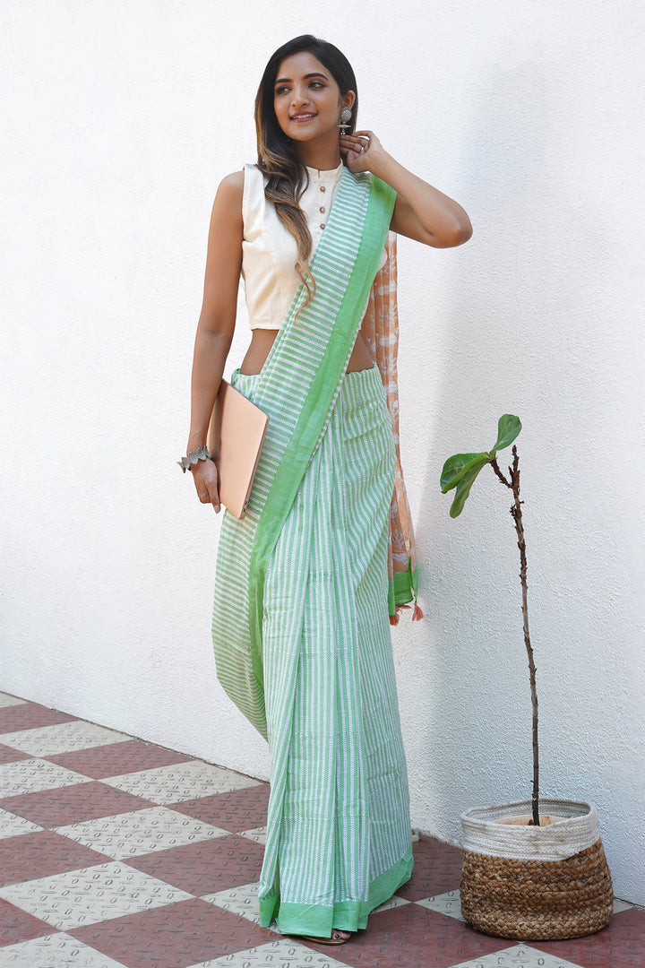 Teejh Sushma Mulmul Cotton Saree