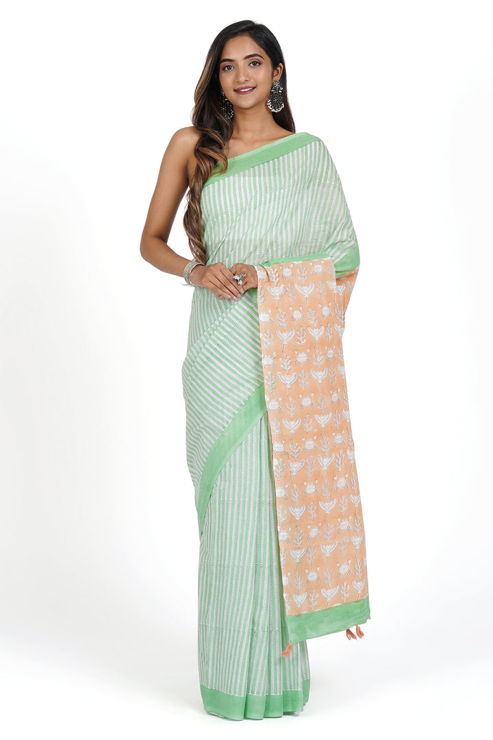 Teejh Sushma Mulmul Cotton Saree