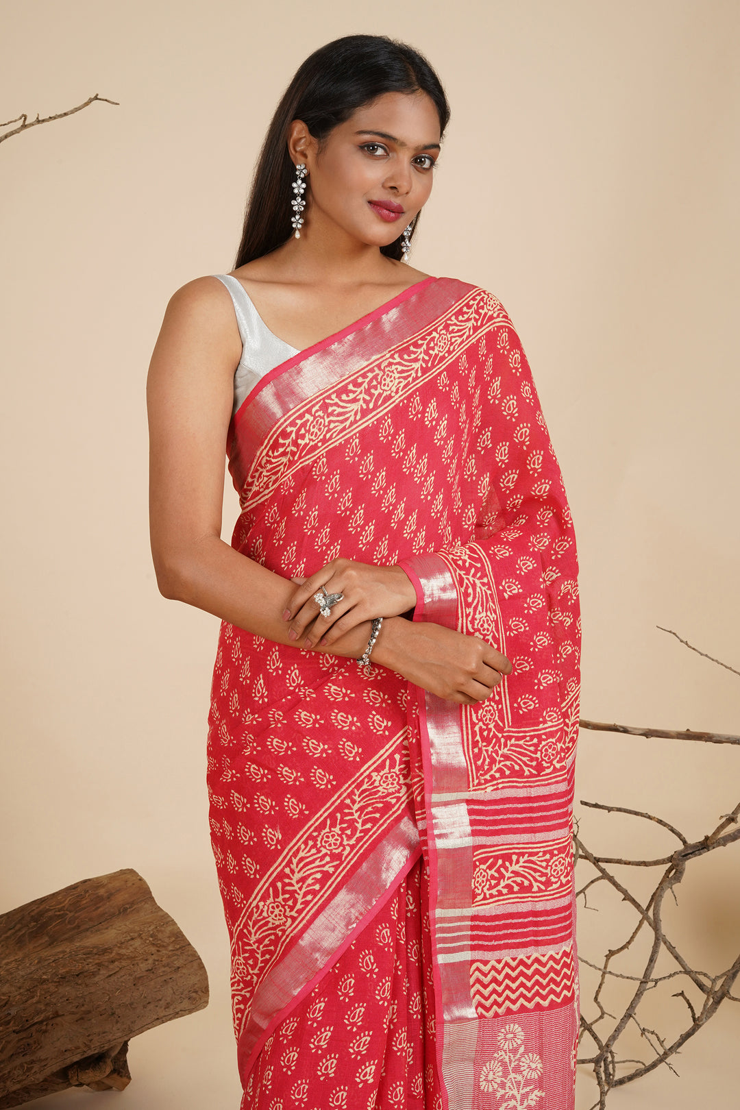 Teejh Shakuntala Linen Saree