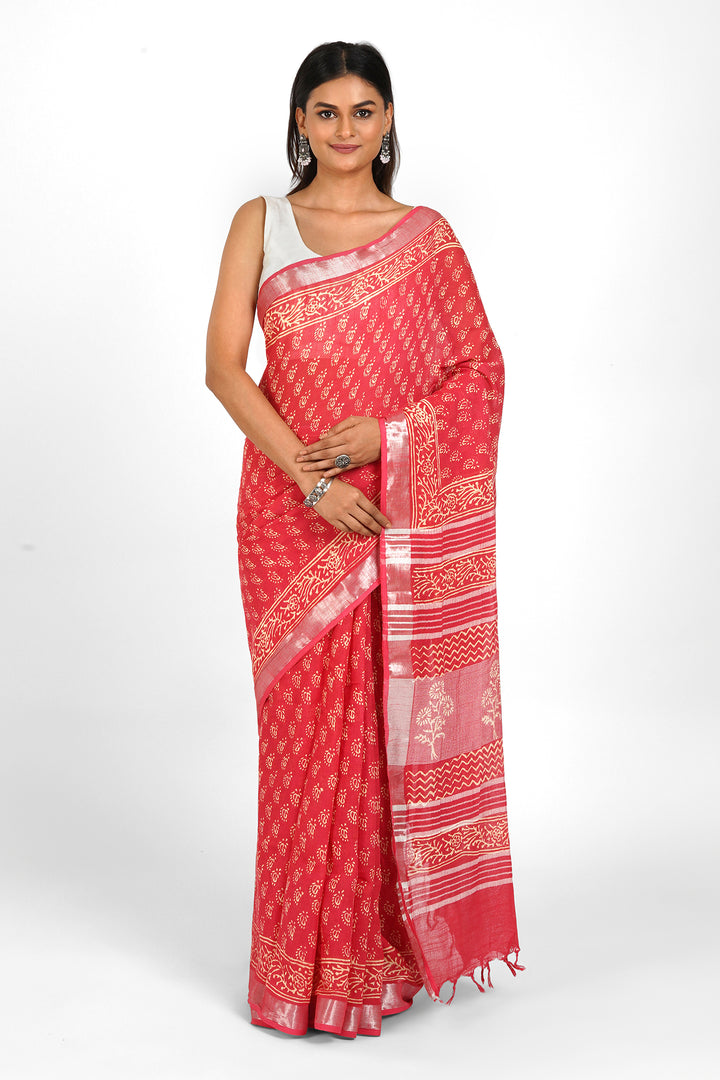 Teejh Shakuntala Linen Saree