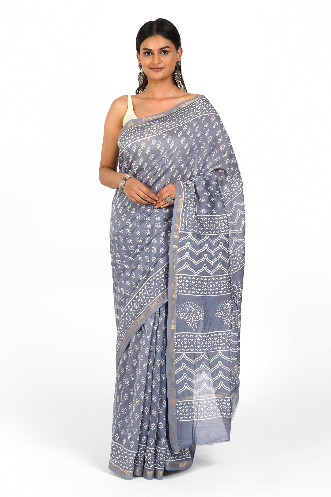Teejh Pritha Chanderi Saree