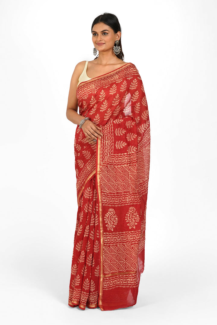 Teejh Sharada Chanderi Saree