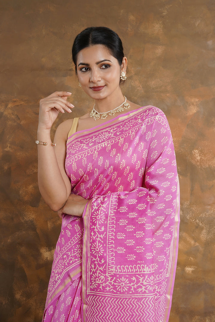 Teejh Smriti Chanderi Saree