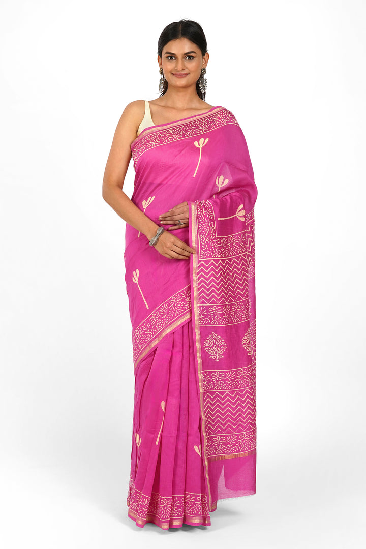 Teejh Sridevi Chanderi Saree