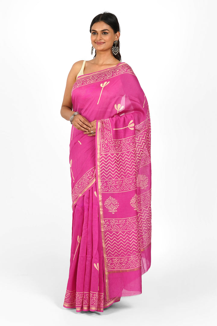 Teejh Sridevi Chanderi Saree