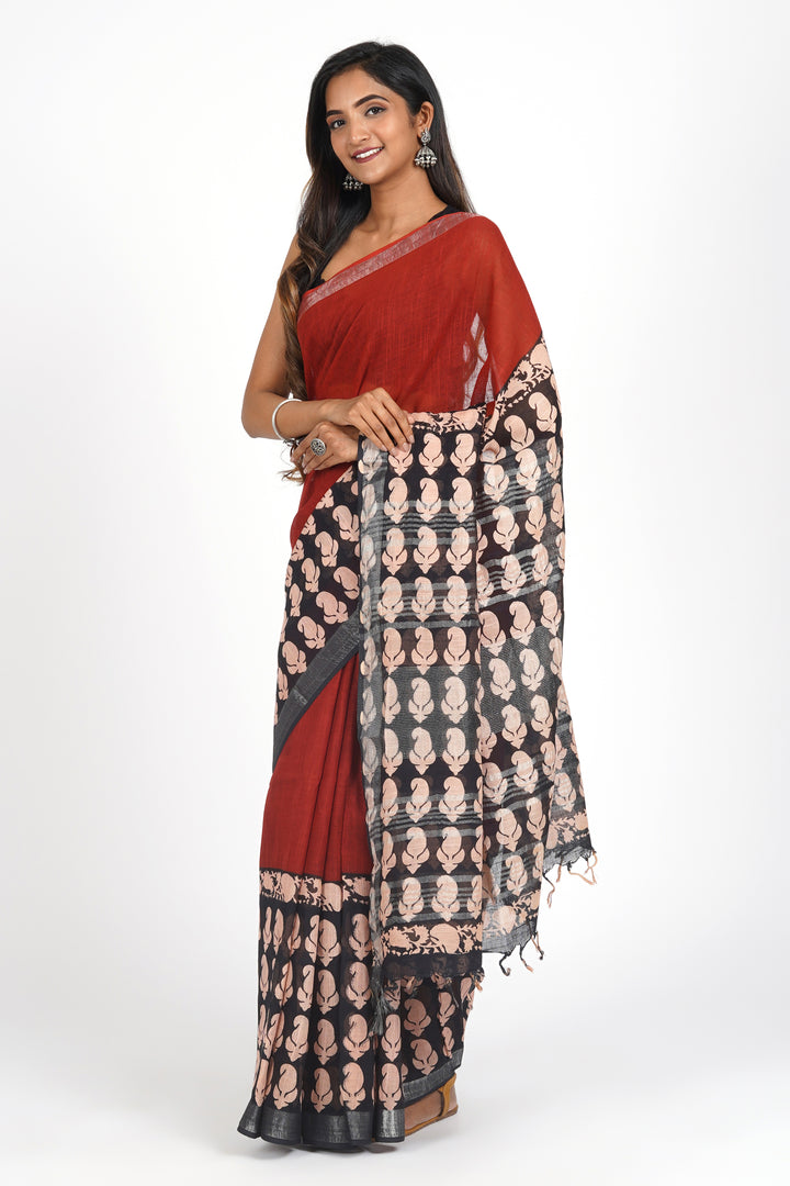 Teejh Ethereal Linen Saree