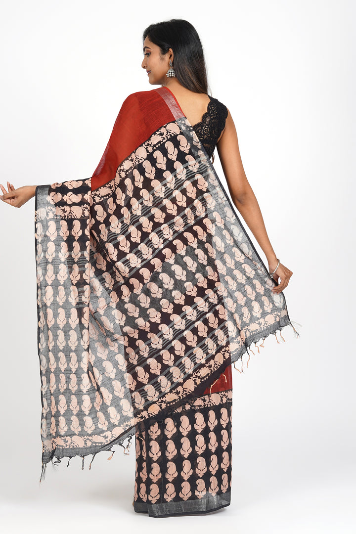 Teejh Ethereal Linen Saree