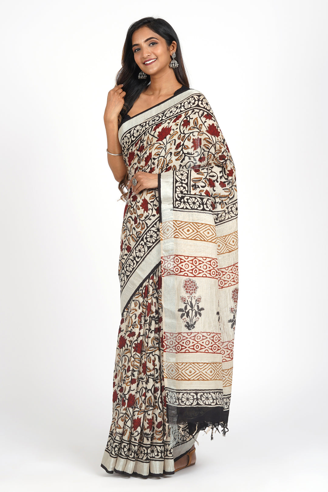 Teejh Rustic Rosewater Saree