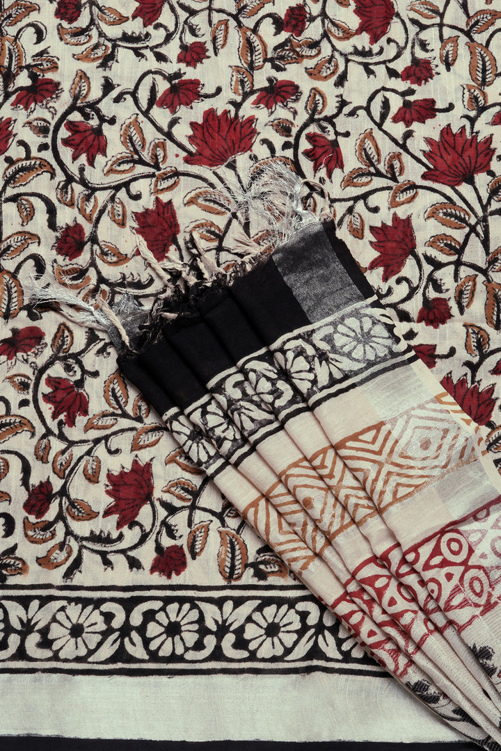 Teejh Rustic Rosewater Saree