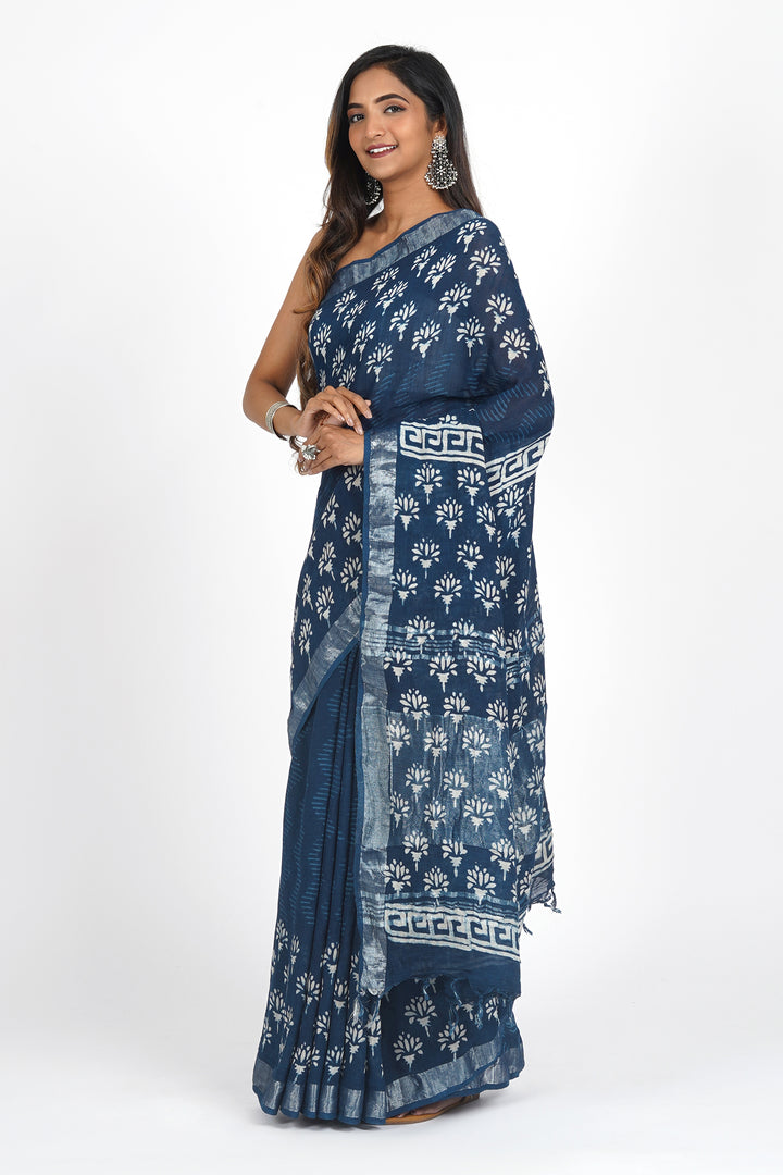 Teejh Navy Serenade Saree