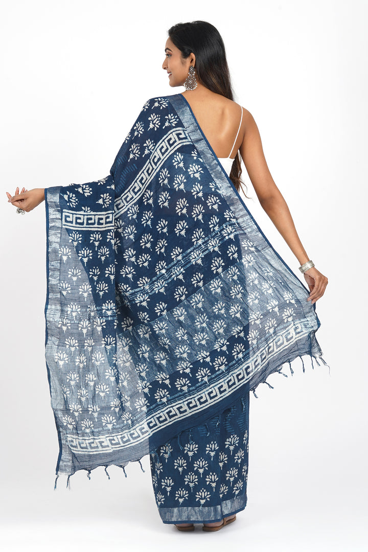 Teejh Navy Serenade Saree