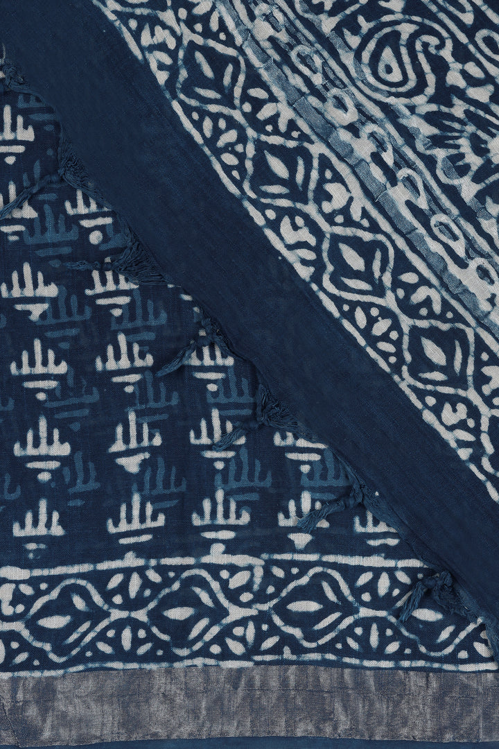 Teejh Ethereal Navy Saree