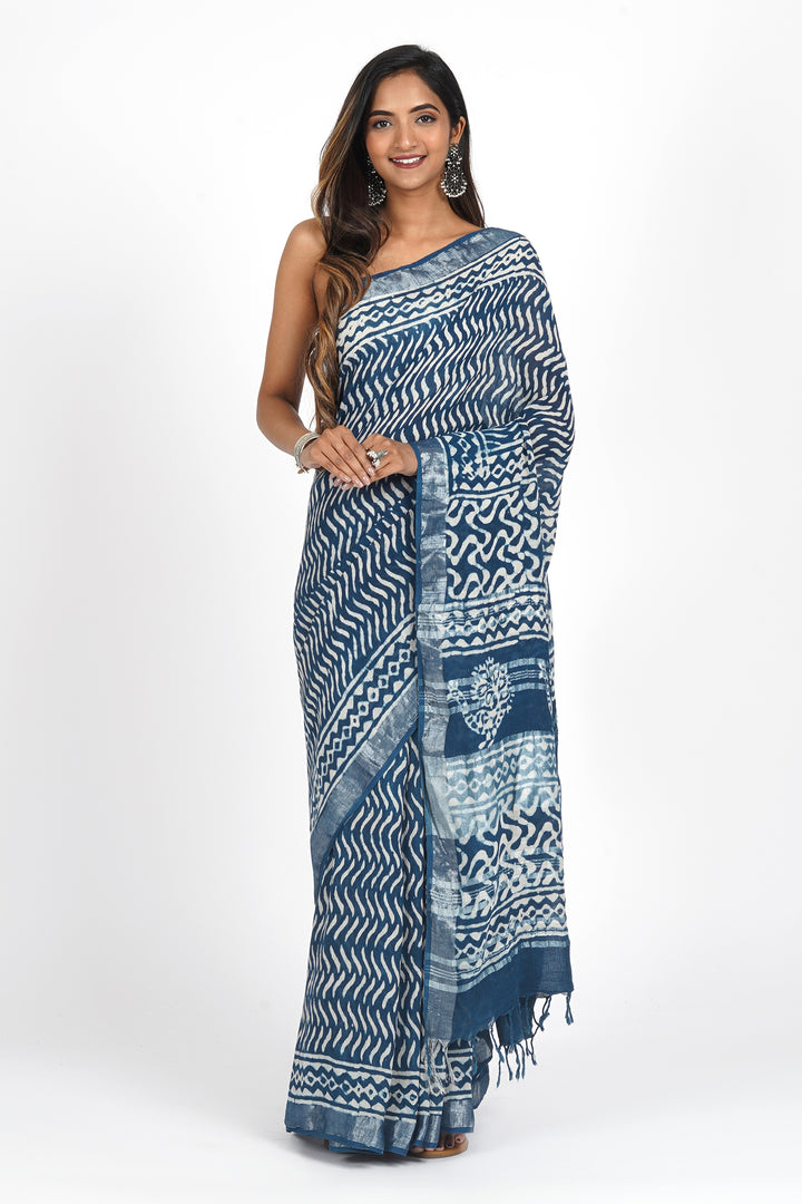 Teejh Linen Twilight Saree