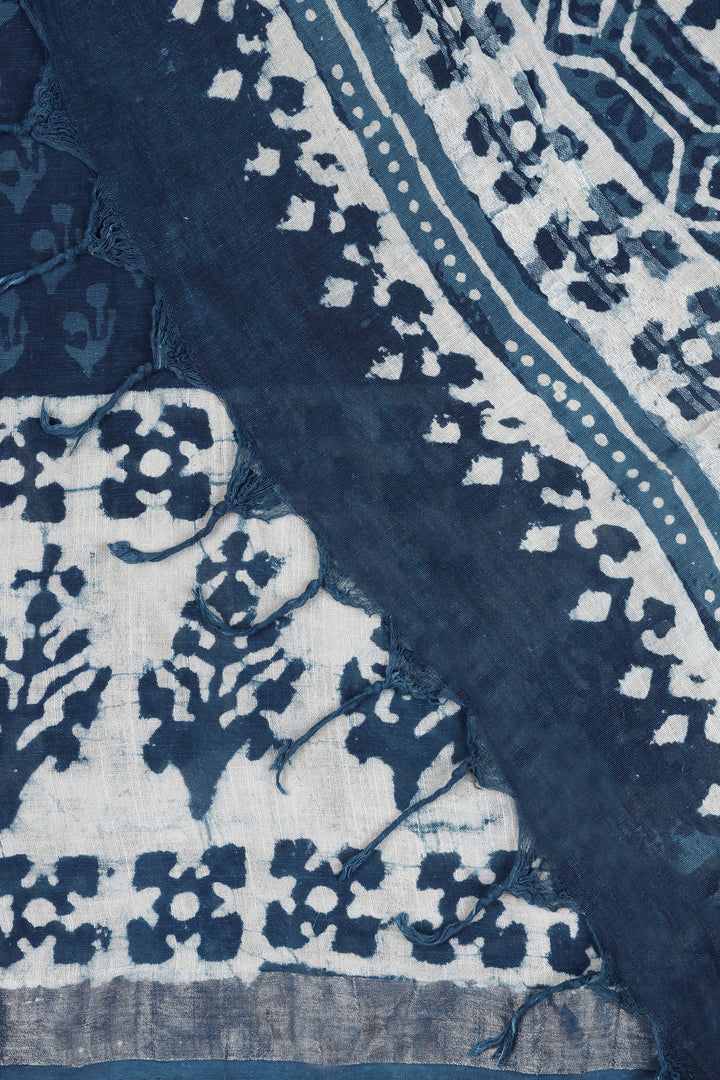 Teejh Moonlit Linen Saree